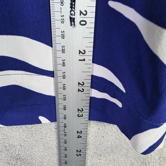 Womens Chicos Zenergy Blue & White Zebra Print Jacket Full Zip Polyester Size 1 - Picture 6 of 8